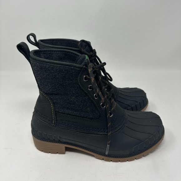 Kamik Sienna Mid Waterproof Black Winter Boot Rubber Wool 200 g Thinsulate - Picture 3 of 16